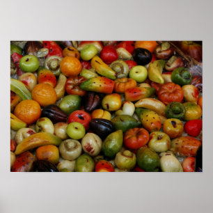 Europe, Italy, Sicily, Taormina. Traditional 3 Poster
