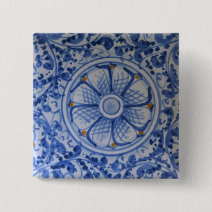 Europe, Italy, Sicily, Taormina. Traditional 5 15 Cm Square Badge