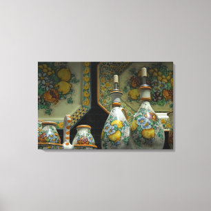 Europe, Italy, Sicily, Taormina. Traditional 5 Canvas Print