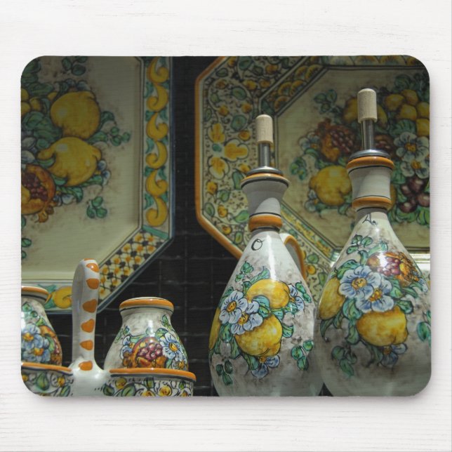 Europe, Italy, Sicily, Taormina. Traditional 7 Mouse Mat (Front)