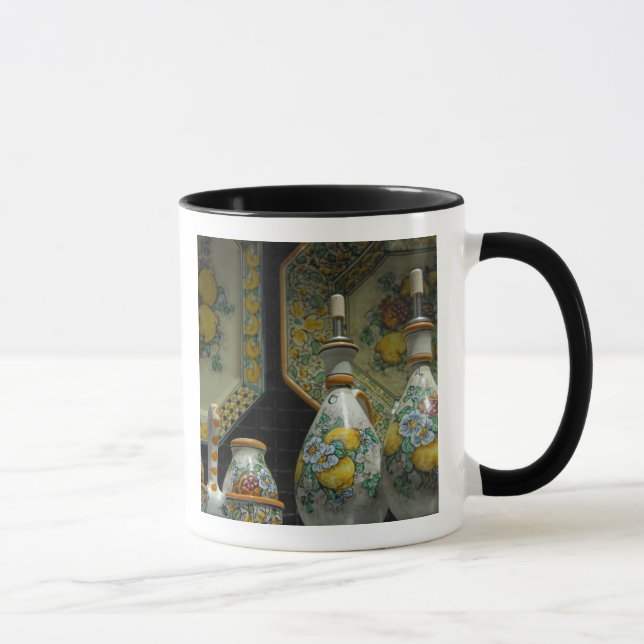 Europe, Italy, Sicily, Taormina. Traditional 7 Mug (Right)