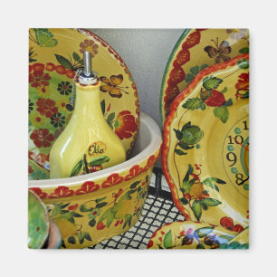 Europe, Italy, Sicily, Taormina. Traditional 8 Magnet