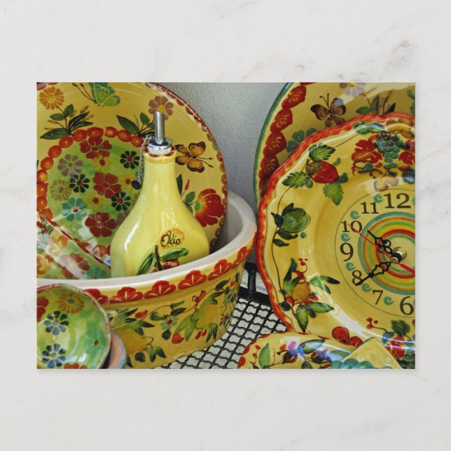 Europe, Italy, Sicily, Taormina. Traditional 8 Postcard (Front)