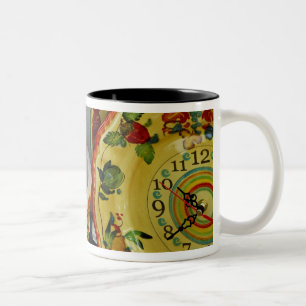 Europe, Italy, Sicily, Taormina. Traditional 8 Two-Tone Coffee Mug