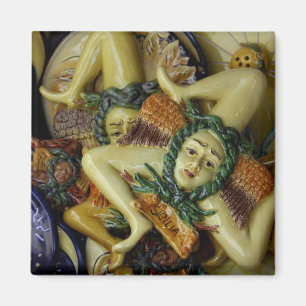 Europe, Italy, Sicily, Taormina. Traditional 9 Magnet