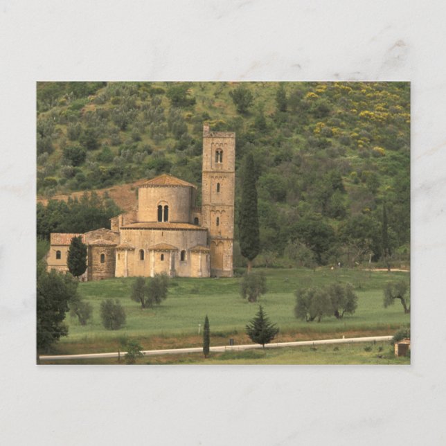 Europe, Italy, Tuscany. Abbazia di Sant'Antimo, Postcard (Front)