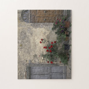 Europe, Italy, Tuscany, Chianti, Tuscan doorway Jigsaw Puzzle