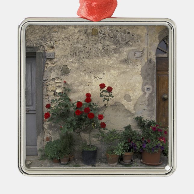 Europe, Italy, Tuscany, Chianti, Tuscan doorway; Metal Tree Decoration (Front)