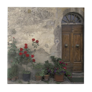 Europe, Italy, Tuscany, Chianti, Tuscan doorway Tile
