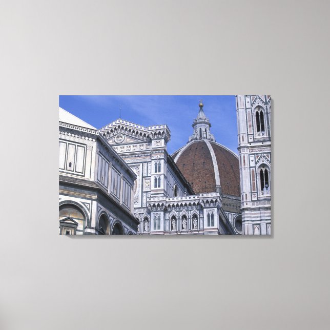 Europe, Italy, Tuscany, Florence. Piazza del 2 Canvas Print (Front)