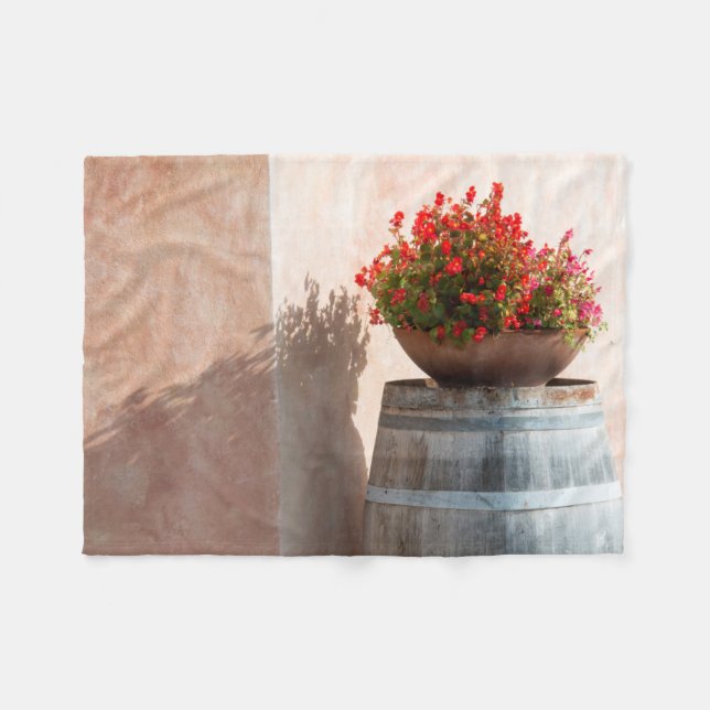 Europe, Italy, Tuscany. Flower pot Fleece Blanket (Front (Horizontal))
