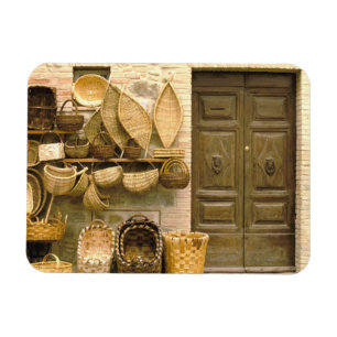 Europe, Italy, Tuscany, Montalcino. Basket Magnet