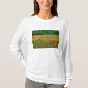 Europe, Italy, Tuscany, red poppies in field. T-Shirt
