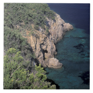 Europe, Italy, Tuscany. Rocky coast; Cala Tile