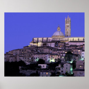 Europe, Italy, Tuscany, Siena. 13th C. Duomo and Poster