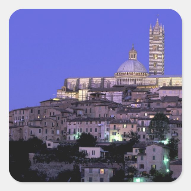 Europe, Italy, Tuscany, Siena. 13th C. Duomo and Square Sticker (Front)
