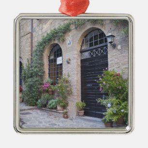 Europe, Italy, Umbria, Civita, Traditional House Metal Tree Decoration