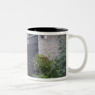 Europe, Italy, Umbria, Civita, Traditional House Two-Tone Coffee Mug