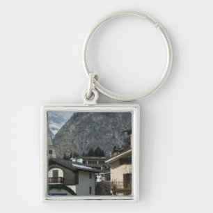 Europe, Italy, Valle d'Aosta, COURMAYEUR: Town Key Ring