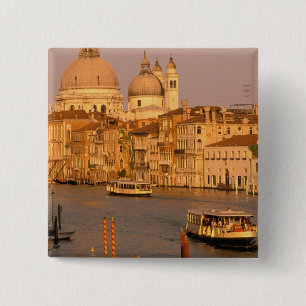 Europe, Italy, Veneto, Venice. Sunset view of 15 Cm Square Badge