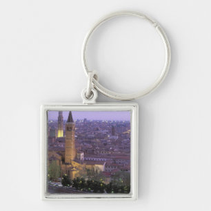 Europe, Italy, Veneto, Verona. View from Castel Key Ring