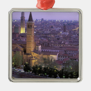 Europe, Italy, Veneto, Verona. View from Castel Metal Tree Decoration
