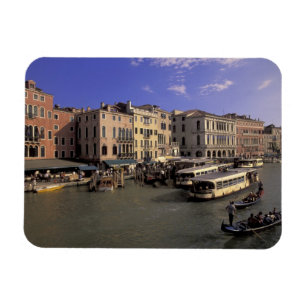 Europe, Italy, Venice, Boat traffic by Rialto Magnet