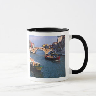 Europe, Italy, Venice. Boats bringing in Mug