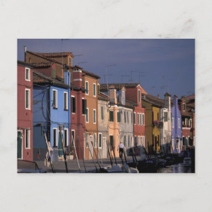 Europe, Italy, Venice. Multi, coloured houses Postcard