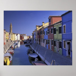 Europe, Italy, Venice, Murano Island, Colourful Poster
