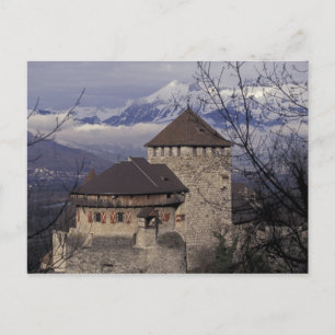 Europe, Liechtenstein, Vaduz. Vaduz castle, Postcard