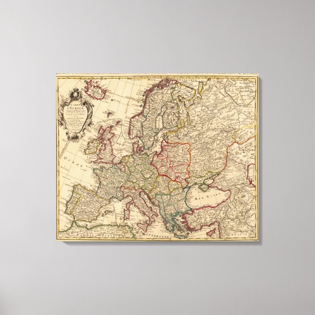 Europe map 3 canvas print (Front)