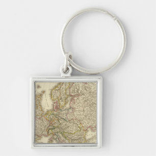 Europe map 3 key ring