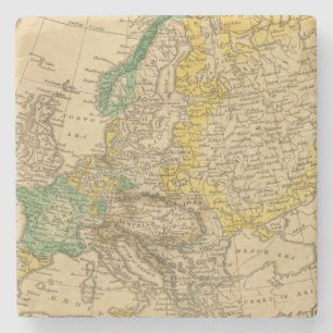 Europe  Map by Worcester Stone Coaster