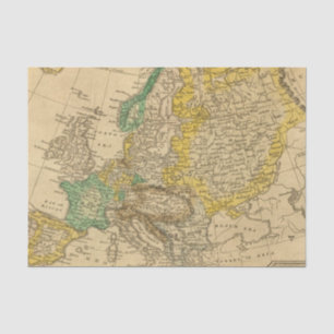 Europe  Map by Worcester Tissue Paper