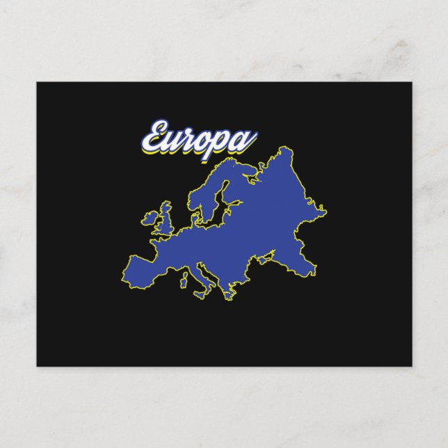 Europe Map Country Patriotism Nationals Patriot Eu Postcard (Front)