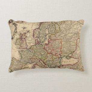 Europe map decorative cushion