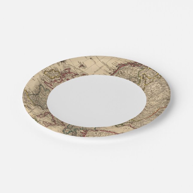 Europe map paper plate (Angled)