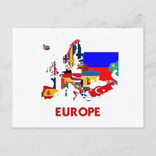 EUROPE MAP POSTCARD