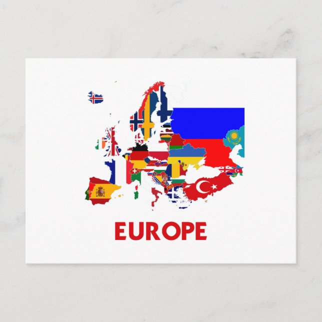 EUROPE MAP POSTCARD (Front)
