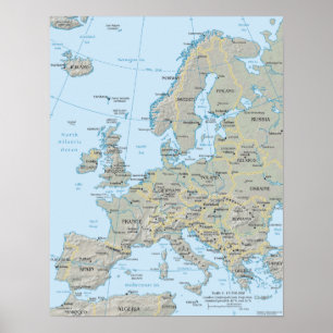 Europe Map Poster