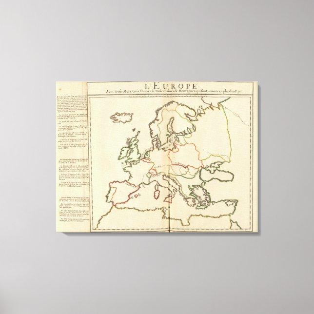 Europe, Mountains and Rivers Canvas Print (Front)