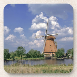 Europe, Netherlands, Kinerdijk. A windmill sits Coaster