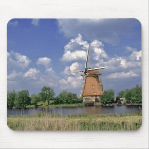 Europe, Netherlands, Kinerdijk. A windmill sits Mouse Mat