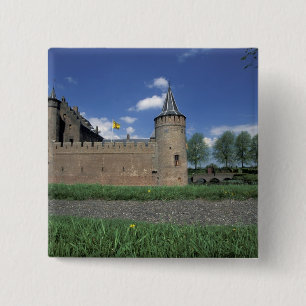Europe, Netherlands, Muiden Muiden Castle 15 Cm Square Badge