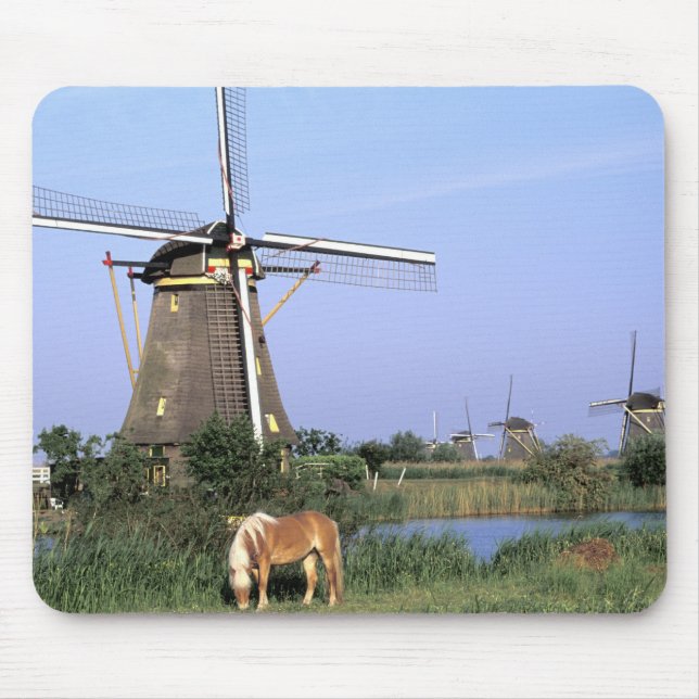 Europe, Netherlands, Zuid Holland, Kinderdijk. 2 Mouse Mat (Front)