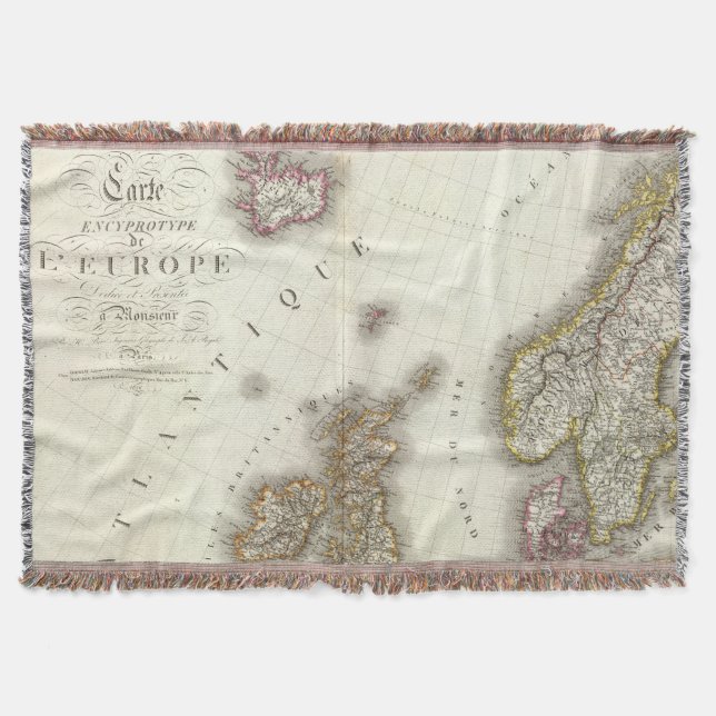 Europe Northwest Throw Blanket (Front)