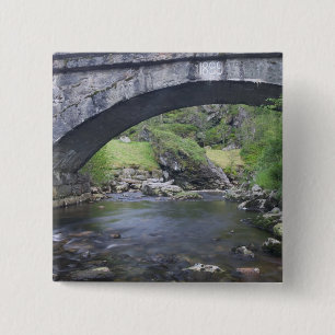 Europe, Norway. Stone Bridge enroute to Bergen 15 Cm Square Badge