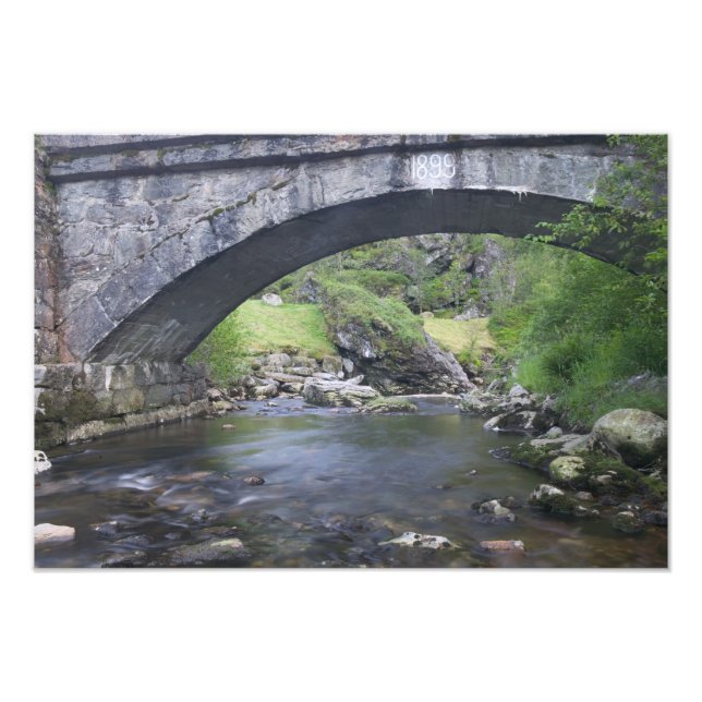 Europe, Norway. Stone Bridge enroute to Bergen Photo Print (Front)