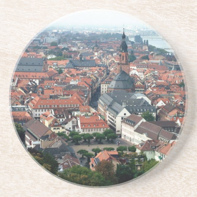 Europe Old Town Roofs Coaster (Front)